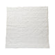 Reverse side of Pehr Bunny Hop Blanket. 100% cotton cambric exterior. Plain white.