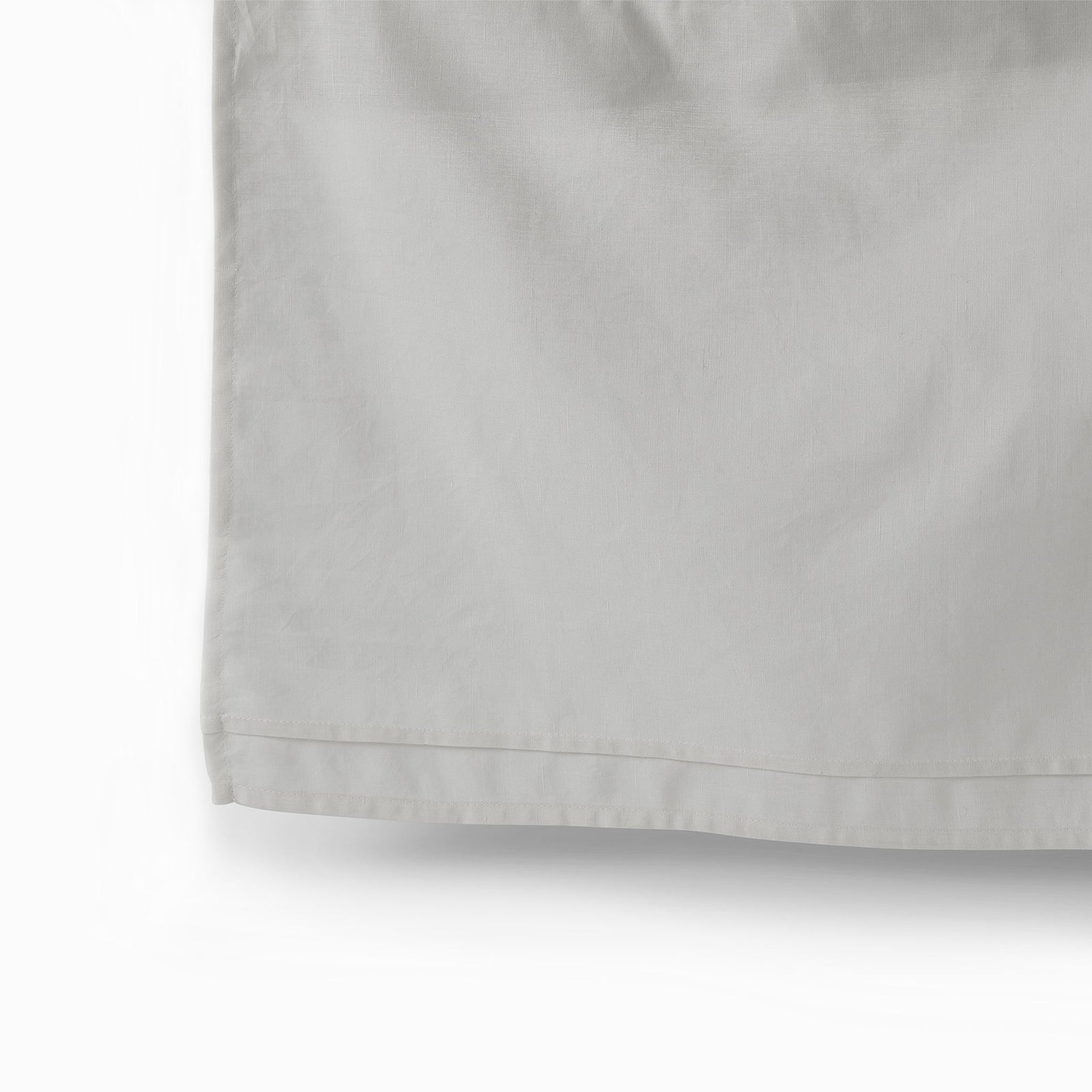 Pehr Light Grey Cotton Linen Crib Skirt. GOTS Certified Organic Cotton. Ethically Made.