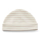 Pehr Stripes Away Petal Beanie Hat. Organic cotton. White beanie with light pink stripes.