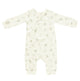 Pehr Long Sleeve Little Lamb Romper. Certified organic cotton. White with lambs.
