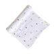 Pehr Love Bug Organic Novelty Swaddles. Organic cotton, hand printed. White with bug pattern.