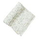 Pehr Poppy Celadon Organic Novelty Swaddles. Organic cotton, hand printed. White with green poppy celadon pattern.