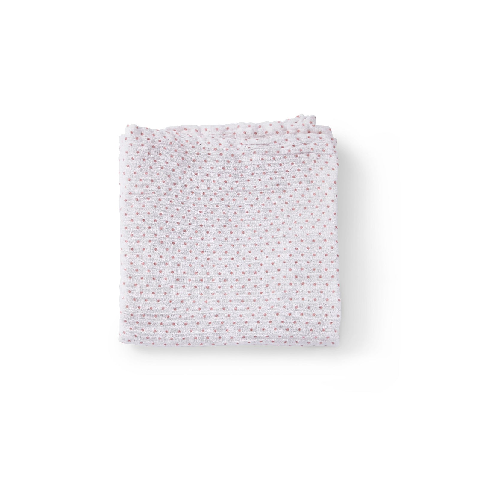 Pehr Pin Dot Pink Count-the-Ways Cloth. GOTS Certified Organic Cotton. Multi-purpose cloth. White with Pink dots.