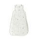 Pehr Rocketman 1.0 TOG Sleep Bag. 100% organic muslin cotton. White with navy rocket and stars print.