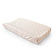 Pehr Stripes Away Petal Change Pad Cover. Hand printed. White with light pink stripes.